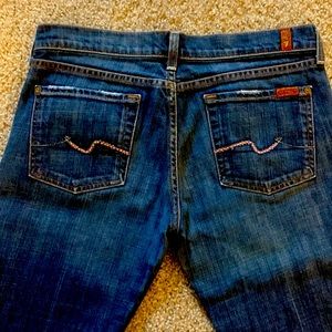 7 for ALL MANKIND - Pink Sequenced Medium Wash Jeans